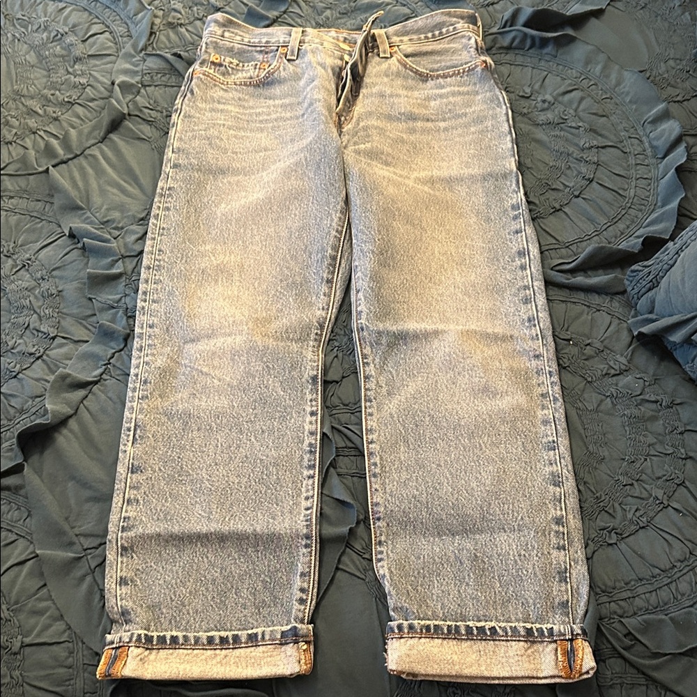 Levi's Light Blue Cropped Jeans